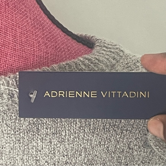 🆕 Adrienne Vittadini gray fall sweater ruffle womens size Large office preppy - Picture 9 of 12